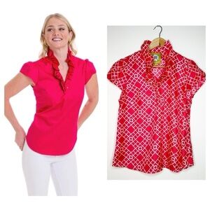 Elizabeth McKay The Elizabeth Silk Shirt Blouse Size 10